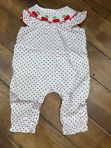 Cherry dot romper