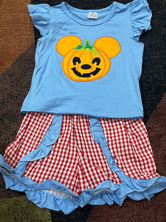 Mouse pumpkin girl short set