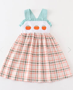 Plaid pumpkin dress