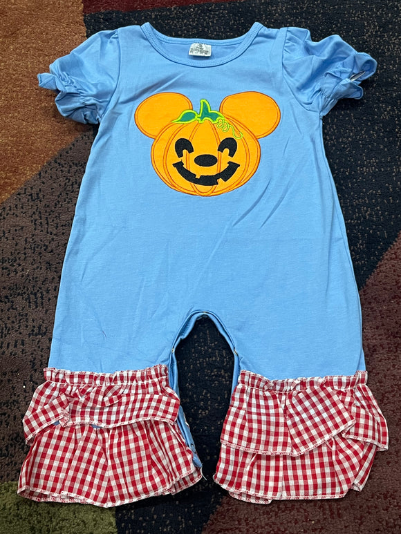 Mouse pumpkin girl romper