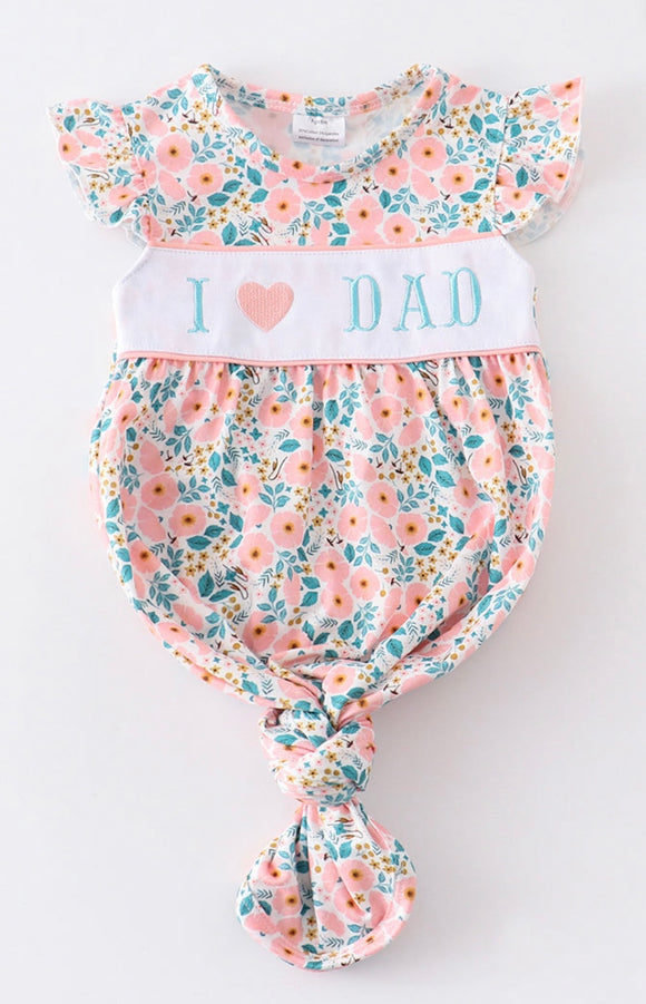 I love dad floral gown