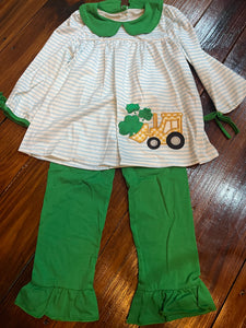 Girls shamrock backhoe set