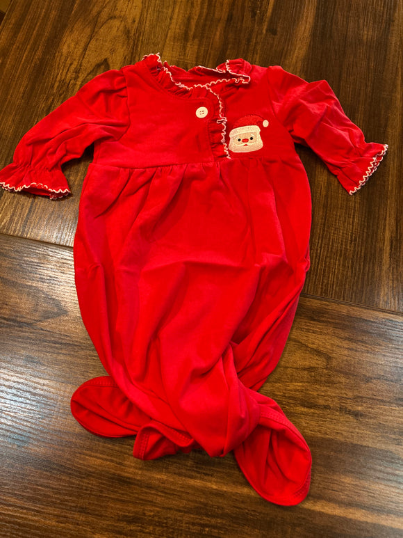 Santa red Christmas gown 6m