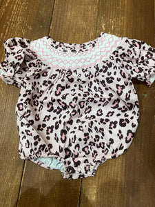 3m pink cheetah smocked bubble