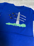 Blue jet monument boy pants set