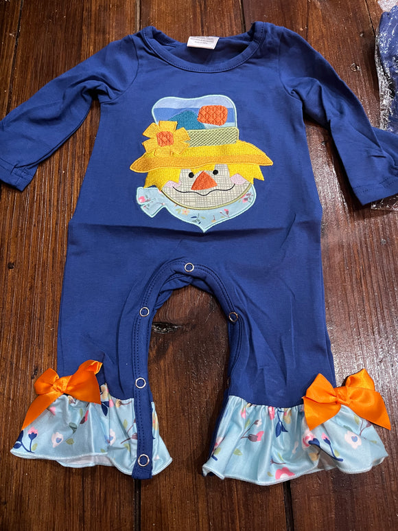 Scarecrow blue romper