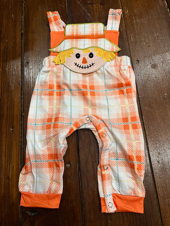 Scarecrow plaid unisex romper