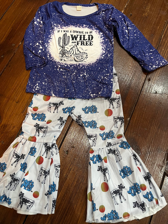 Cowboy wild and free bell set