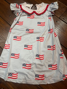 Flag collared dress