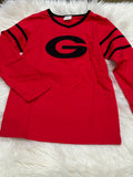 G Dawg red boy applique shirt
