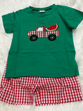 Watermelon truck boy short set