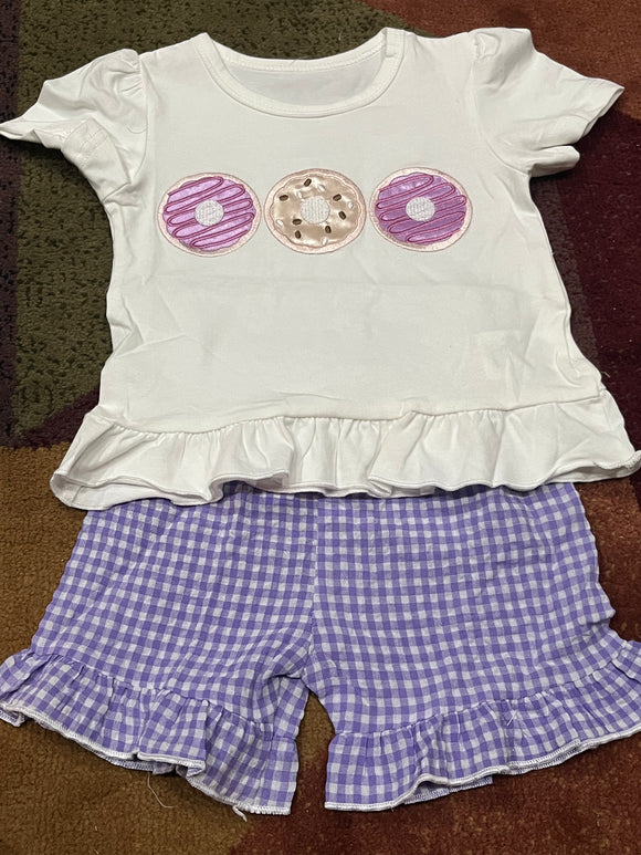 Girls doughnut short set