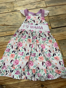 Lavender I love mama floral dress