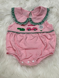 Pink gof trio applique collared bubble