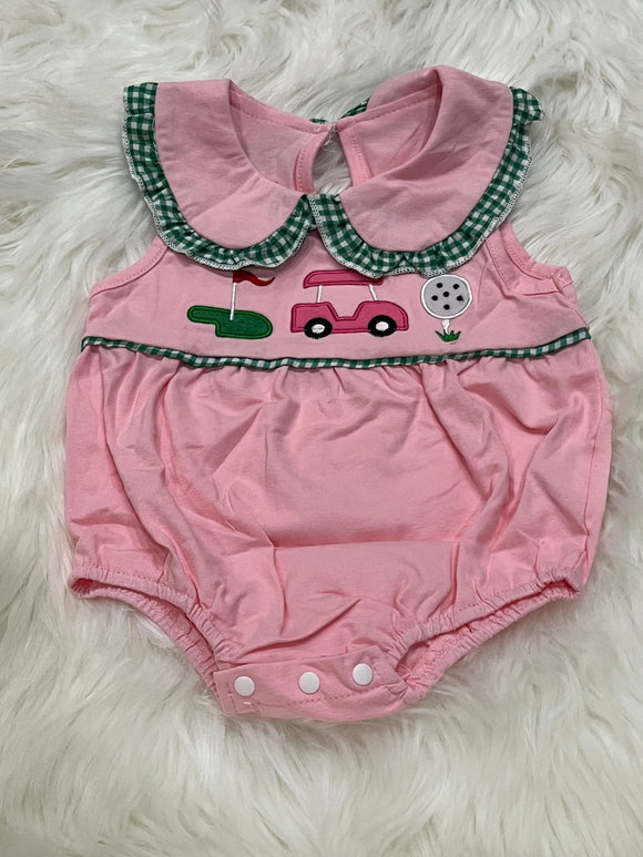 Pink gof trio applique collared bubble