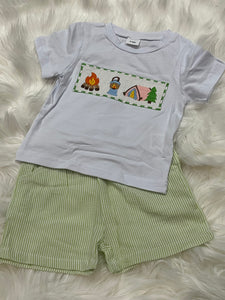Boys camping short set