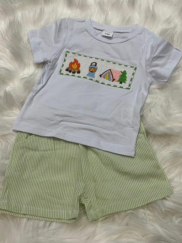 Boys camping short set