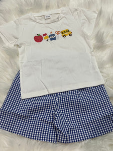 Apple Pencil glue sissies bus boy school short set