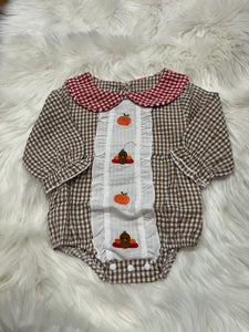 Brown gingham heirloom turkey bubble