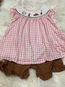 Abby Evie girls western short set