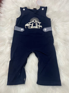 18m nativity navy boys longall