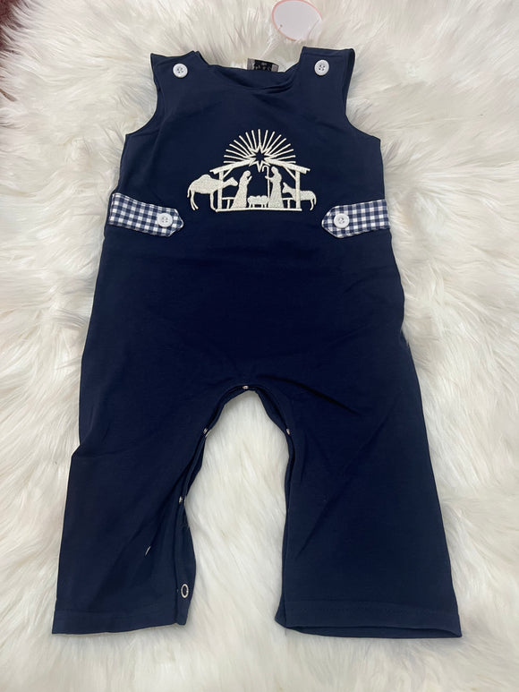 18m nativity navy boys longall