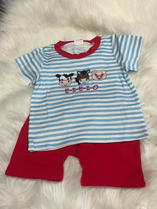 Eieio boys farm short set