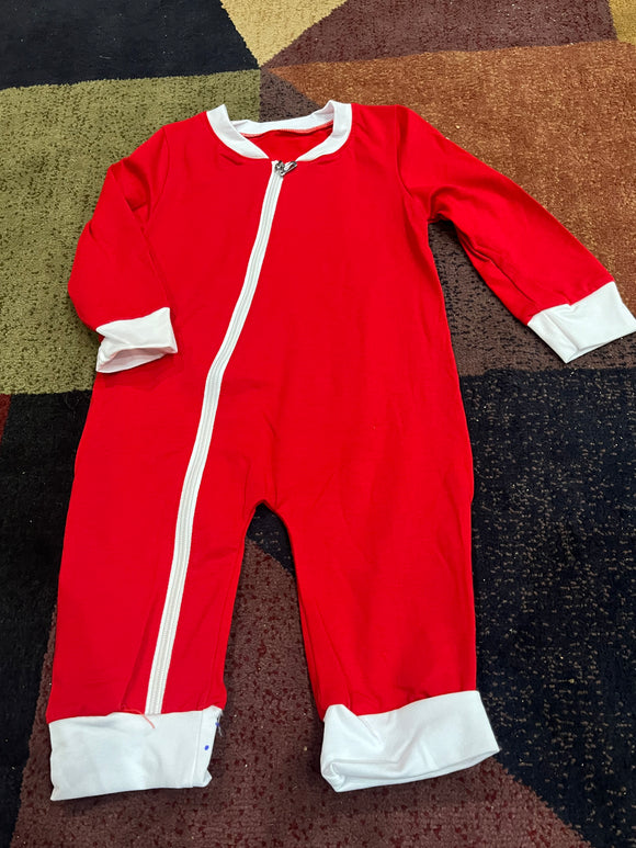 Red button bottom romper