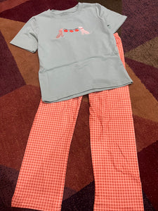 Pumpkin dog boy pant set