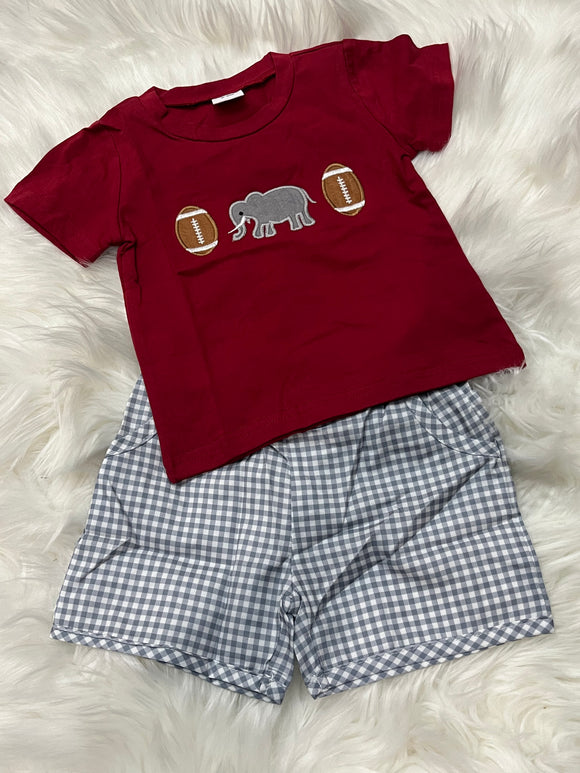Elephant football trio boys short set