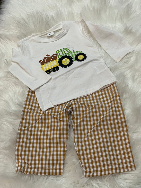 Tractor football boys pant set