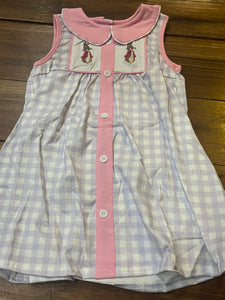 5t plaid Peter rabbit dress