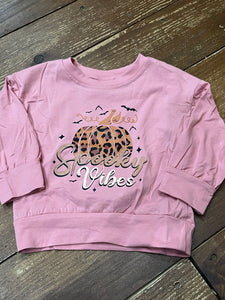 Pink spooky vibes pumpkin sweat shirt