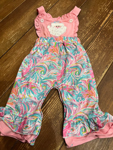 6/12m Lilly Santa overall