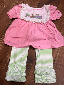 Shamrock train girl pant set