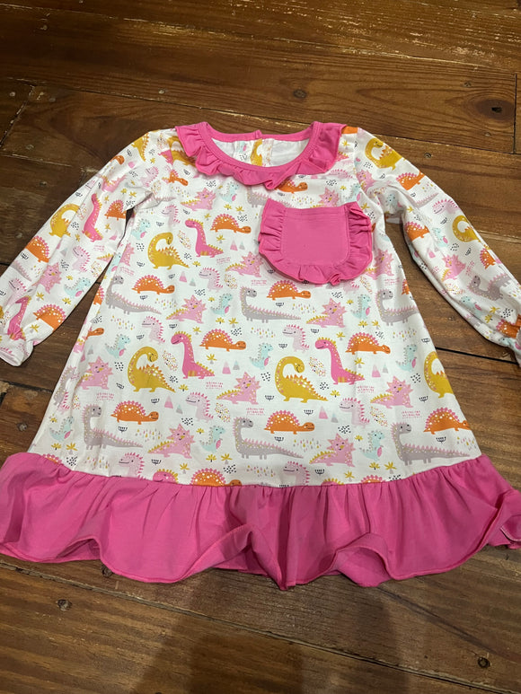 2t dinosaur ruffle gown