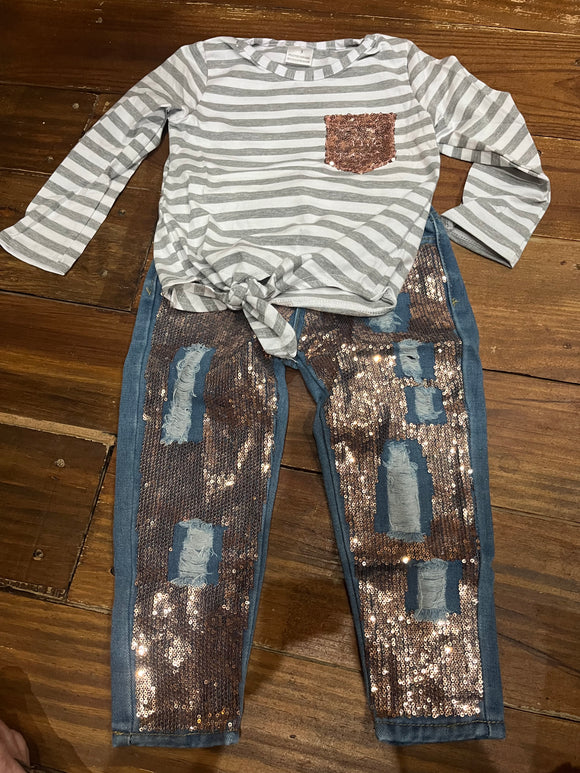 3t bling denim outfit