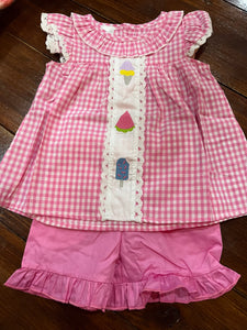 Ice cream gingham short set