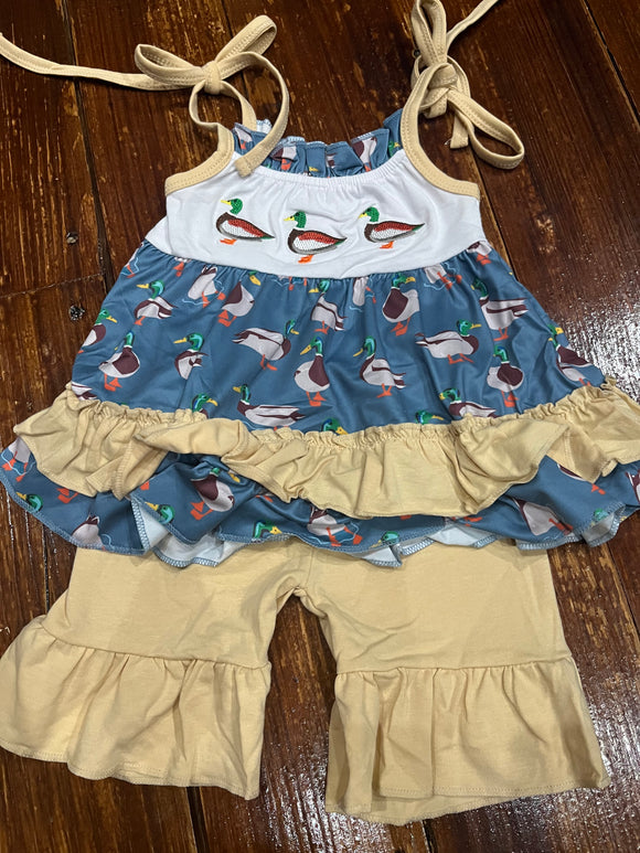 Mallard duck girls short set