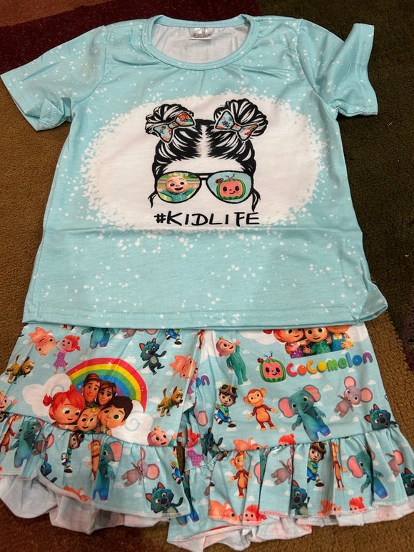 2t kid life coco short set