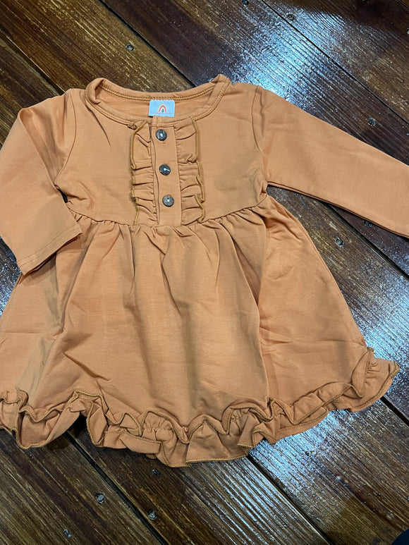 12m orange button dress