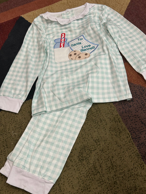 5/6t Santa Bennett girl pj