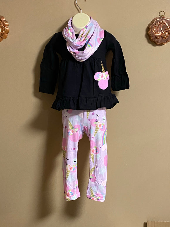 Minnie scarf tunic leggings set