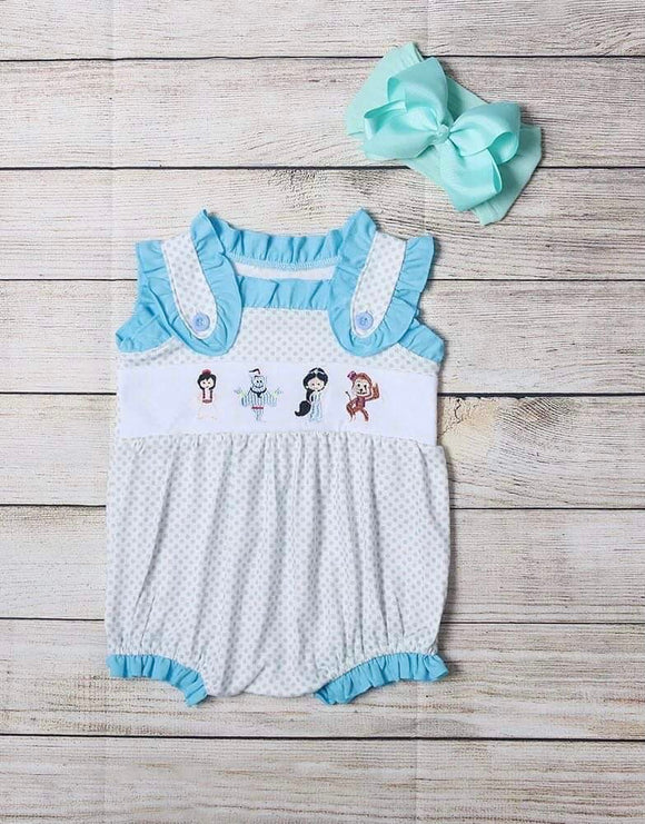 Aladdin themed faux smocked bubble