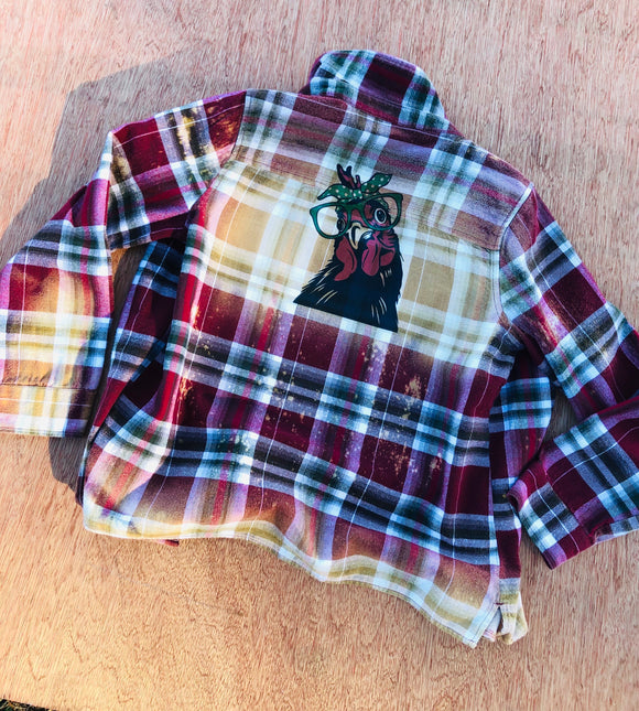 Small flannel distressed shirt