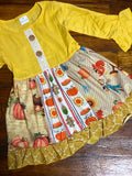 Fall pumpkin sunflower yellow top dress