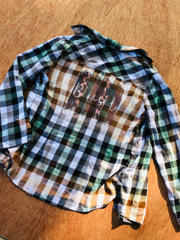 Women’s small blessed light flannel small