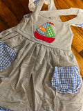 Sailboat applique dress