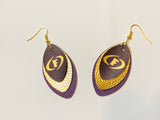 Fitzgerald Hurricanes faux leather earrings