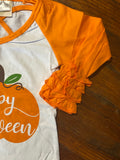 Pumpkin fall boutique ruffle shirt